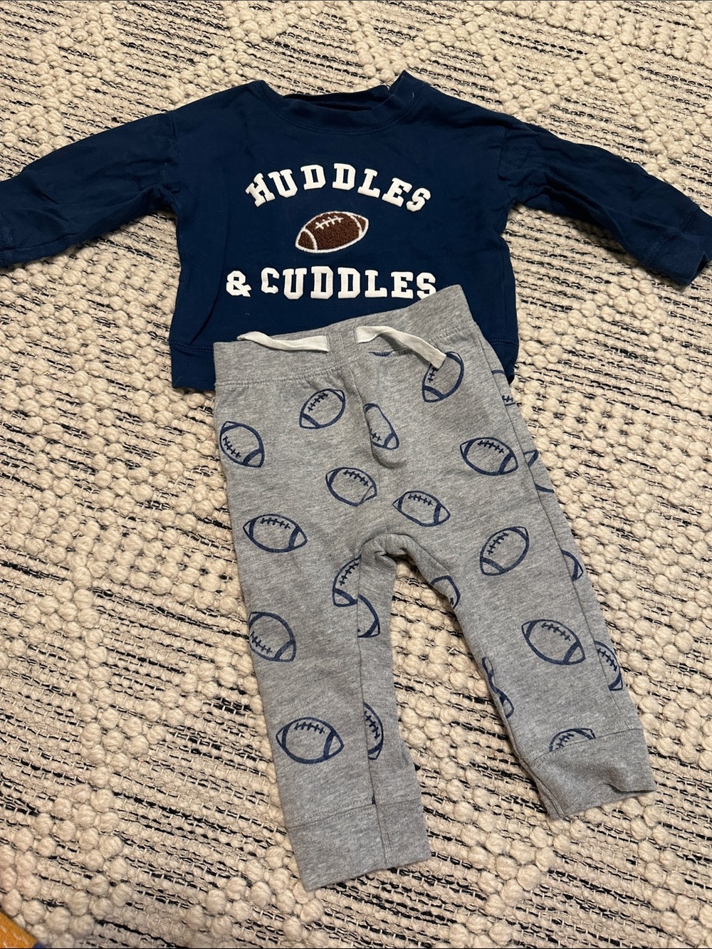 Carter's Navy and Light Gray Baby Sweatshirt Set